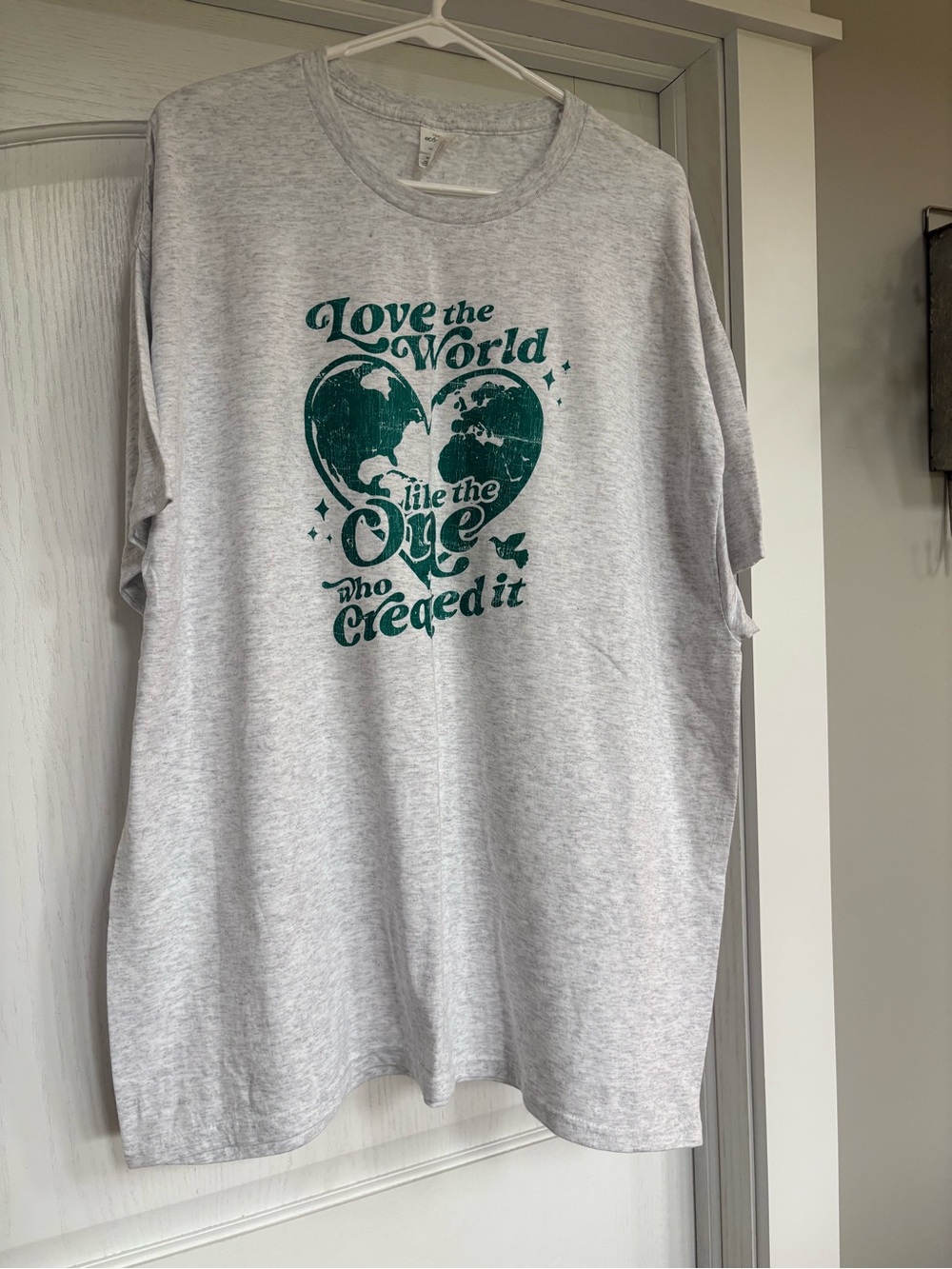 Hanes Light Gray Tee with Christian logo